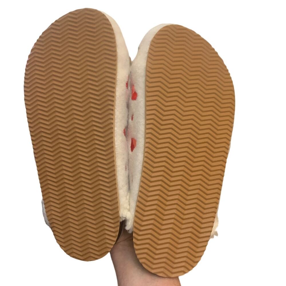 Lands' End Tossed Hearts Embroidered Cork Bottom Mules Slides Slipper Shoes sz 7 - Picture 6 of 7